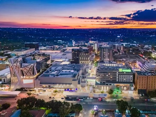 Rosebank, Johannesburg at dusk